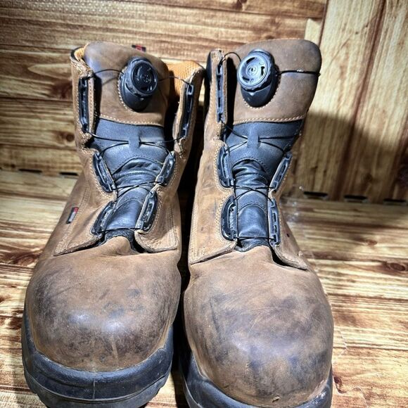 Red Wing Steel Toe Boots ASTM F 2413-05 Men’s Size 14 Brown Lace Up - Picture 2 of 6